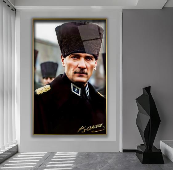 Metal Çerçeveli Atatürk Cam Tablo